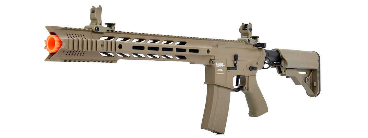 Lancer Tactical Low FPS Gen 2 Proline M4 SPR Interceptor Airsoft AEG Rifle (Color: Tan) - Click Image to Close