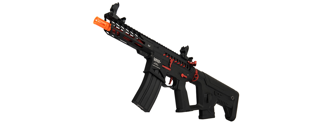 Lancer Tactical Low FPS Enforcer Needletail Skeleton M4 Airsoft Rifle (Color: Black & Red) - Click Image to Close