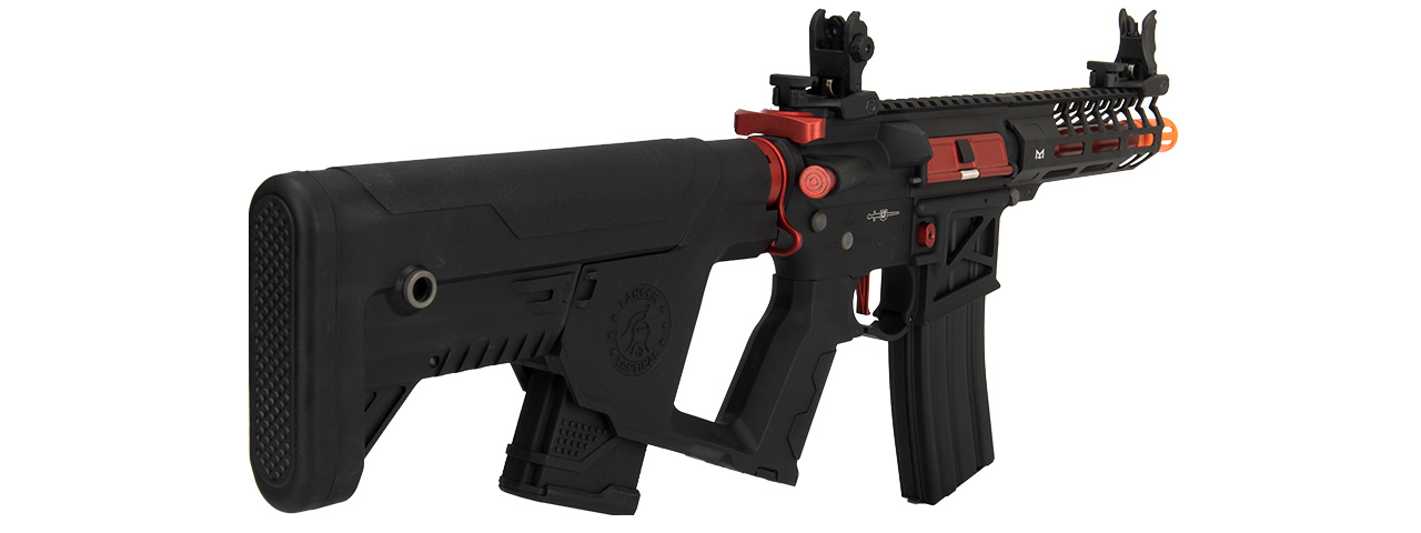 Lancer Tactical Low FPS Enforcer Needletail Skeleton M4 Airsoft Rifle (Color: Black & Red) - Click Image to Close