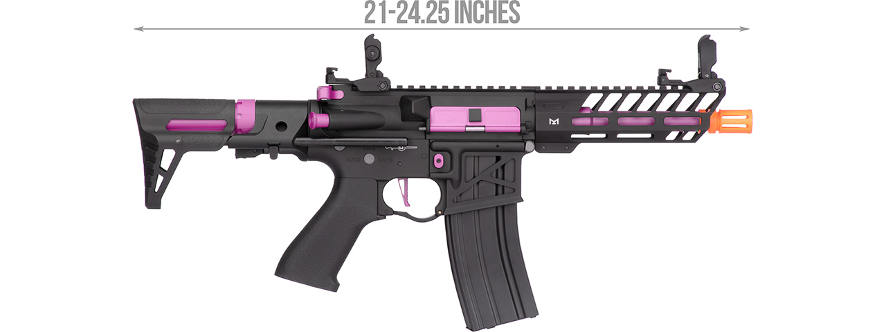 Lancer Tactical ProLine NEEDLETAIL PDW Skeleton AEG [LOW FPS] (BLACK/PURPLE) - Click Image to Close