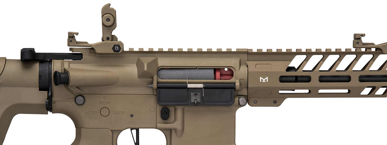 Lancer Tactical Low FPS Hybrid Enforcer Needletail Airsoft AEG Rifle w/ Alpha Stock (Color: Tan) - Click Image to Close