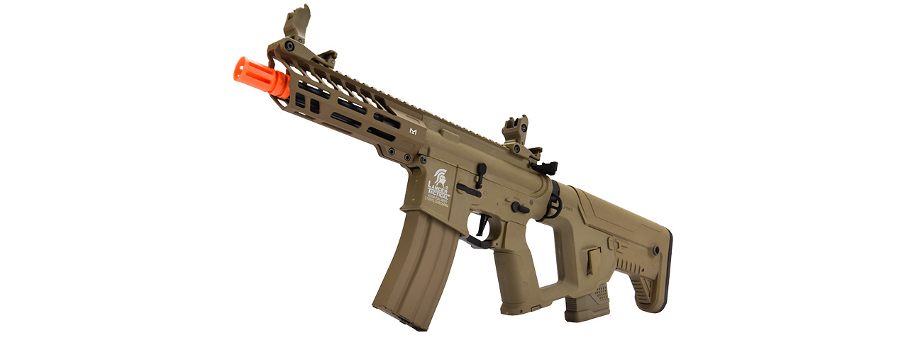 Lancer Tactical Low FPS Hybrid Enforcer Needletail Airsoft AEG Rifle w/ Alpha Stock (Color: Tan) - Click Image to Close