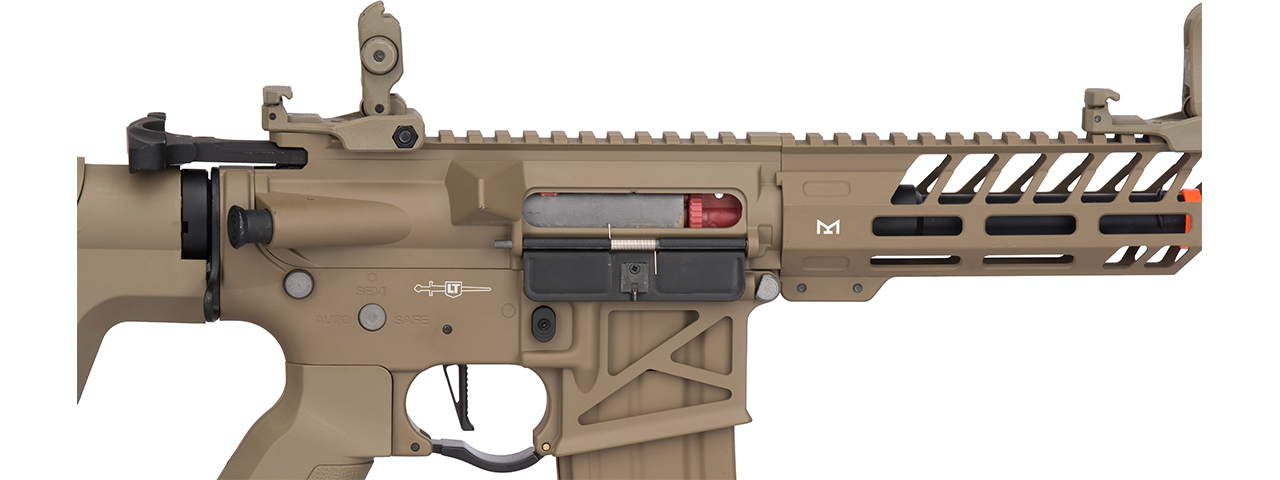 Lancer Tactical Low FPS ProLine Enforcer Needletail Skeleton Airsoft AEG Rifle (Color: Tan) - Click Image to Close