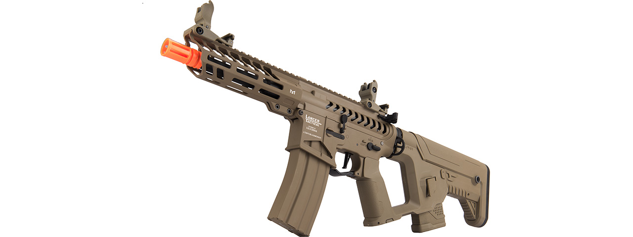 Lancer Tactical Low FPS ProLine Enforcer Needletail Skeleton Airsoft AEG Rifle (Color: Tan) - Click Image to Close