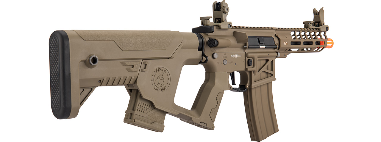 Lancer Tactical Low FPS ProLine Enforcer Needletail Skeleton Airsoft AEG Rifle (Color: Tan) - Click Image to Close