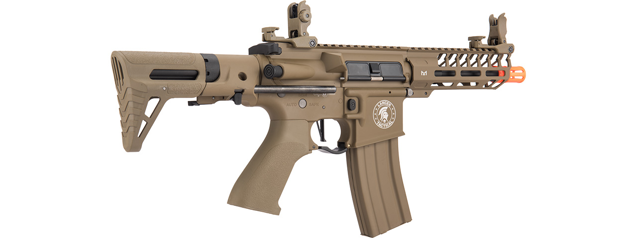 Lancer Tactical Low FPS ProLine Needletail Airsoft AEG Rifle with PDW Stock (Color: Tan) - Click Image to Close
