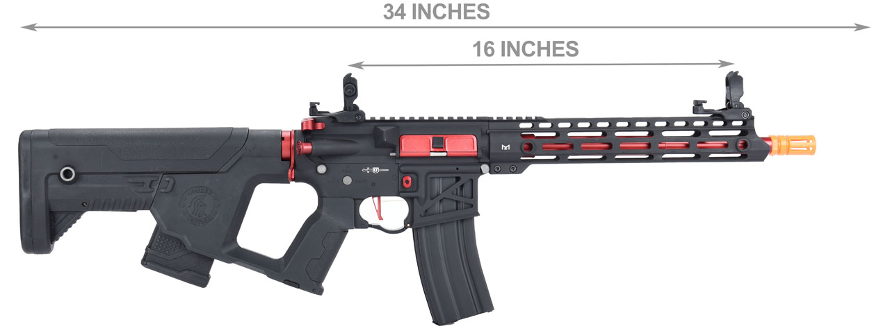 Lancer Tactical Enforcer BLACKBIRD Skeleton AEG w/ Alpha Stock [HIGH FPS] (BLACK/RED)