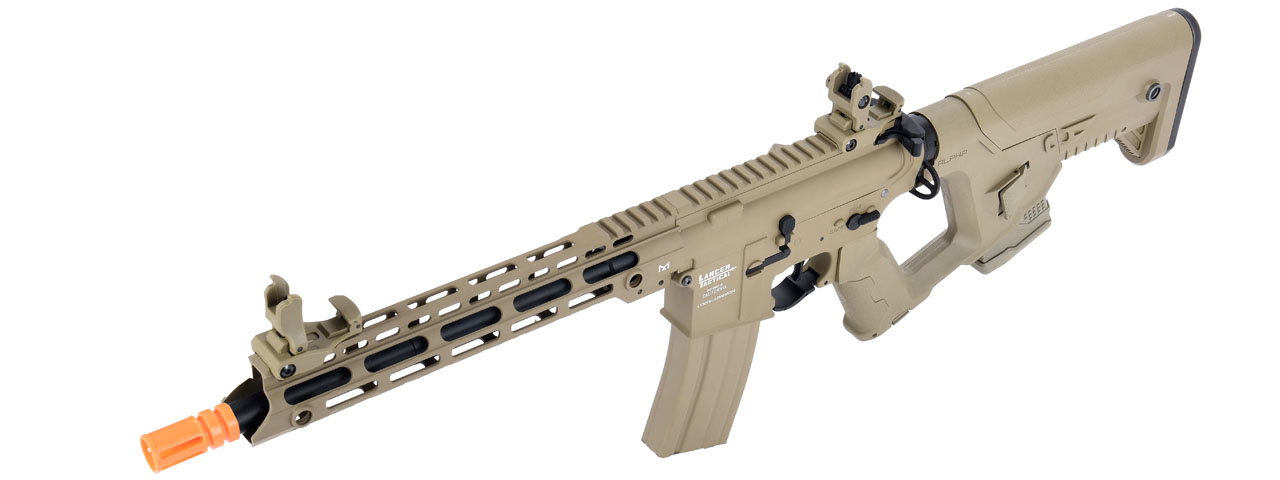 Lancer Tactical Enforcer BLACKBIRD AEG Rifle w/ Alpha Stock [LOW FPS] (TAN) - Click Image to Close