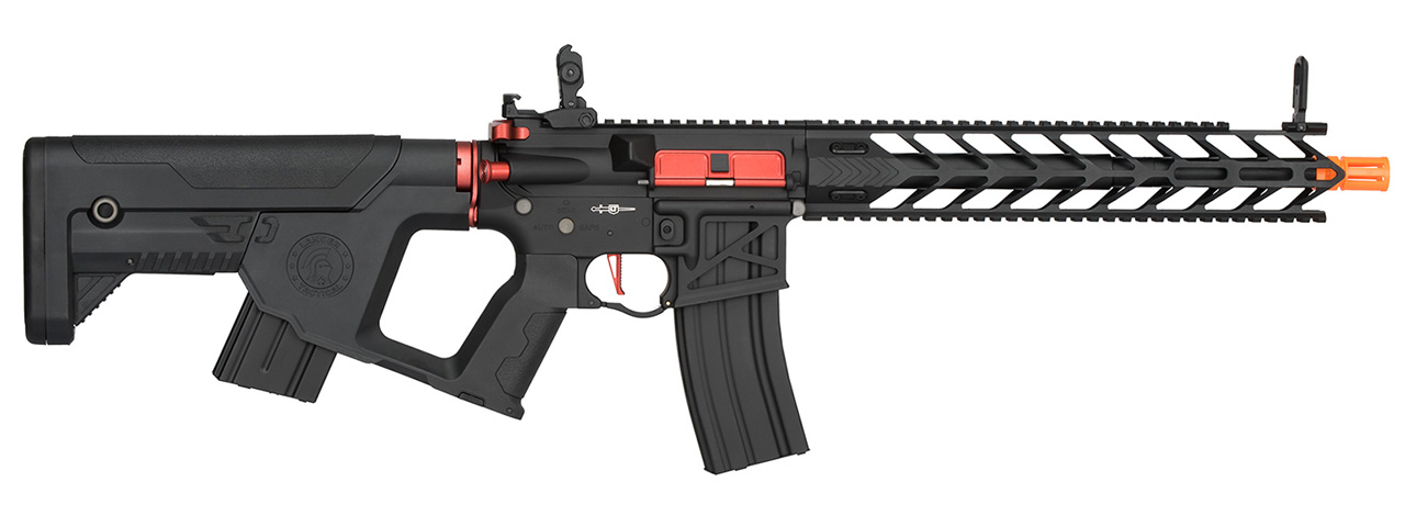 Lancer Tactical Enforcer NIGHT WING Skeleton AEG [HIGH FPS] (BLACK + RED) - Click Image to Close