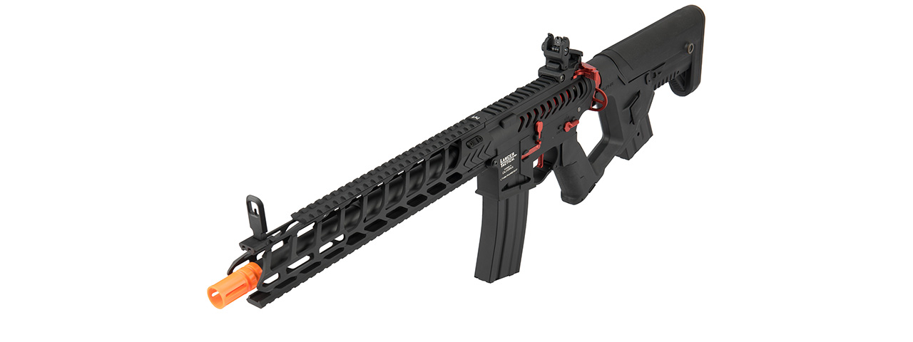 Lancer Tactical Enforcer NIGHT WING Skeleton AEG [HIGH FPS] (BLACK + RED) - Click Image to Close