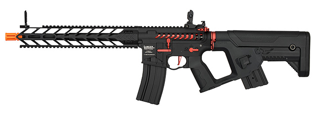 Lancer Tactical Enforcer NIGHT WING Skeleton AEG [HIGH FPS] (BLACK + RED) - Click Image to Close