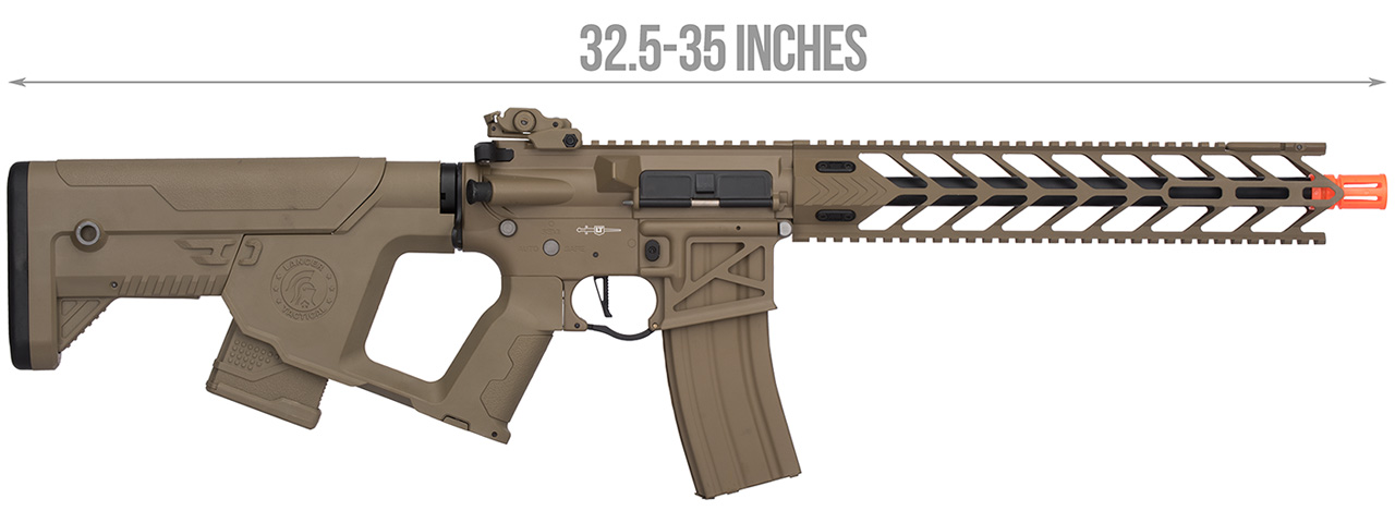 Lancer Tactical Enforcer NIGHT WING Skeleton AEG [LOW FPS] w/ Alpha Stock (TAN) - Click Image to Close