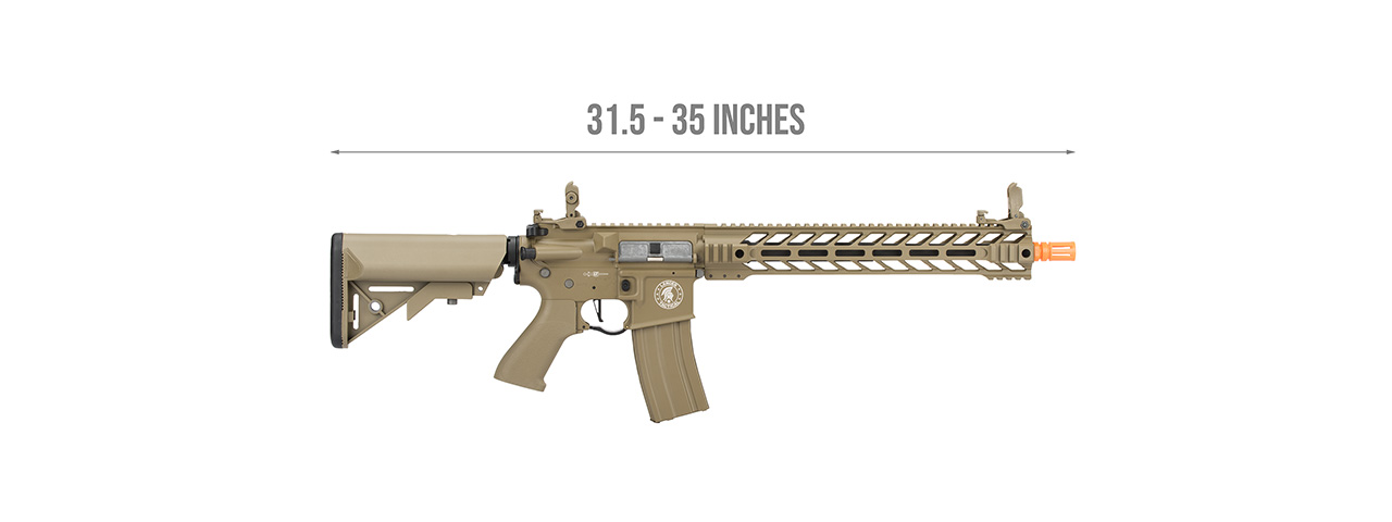 Lancer Tactical Proline Enforcer Battle Hawk 14" M4 Airsoft Rifle (Color: Tan) - Click Image to Close