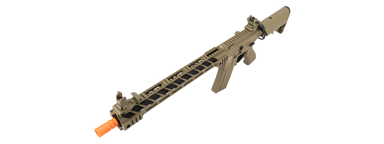 Lancer Tactical Proline Enforcer Battle Hawk 14" M4 Airsoft Rifle (Color: Tan) - Click Image to Close