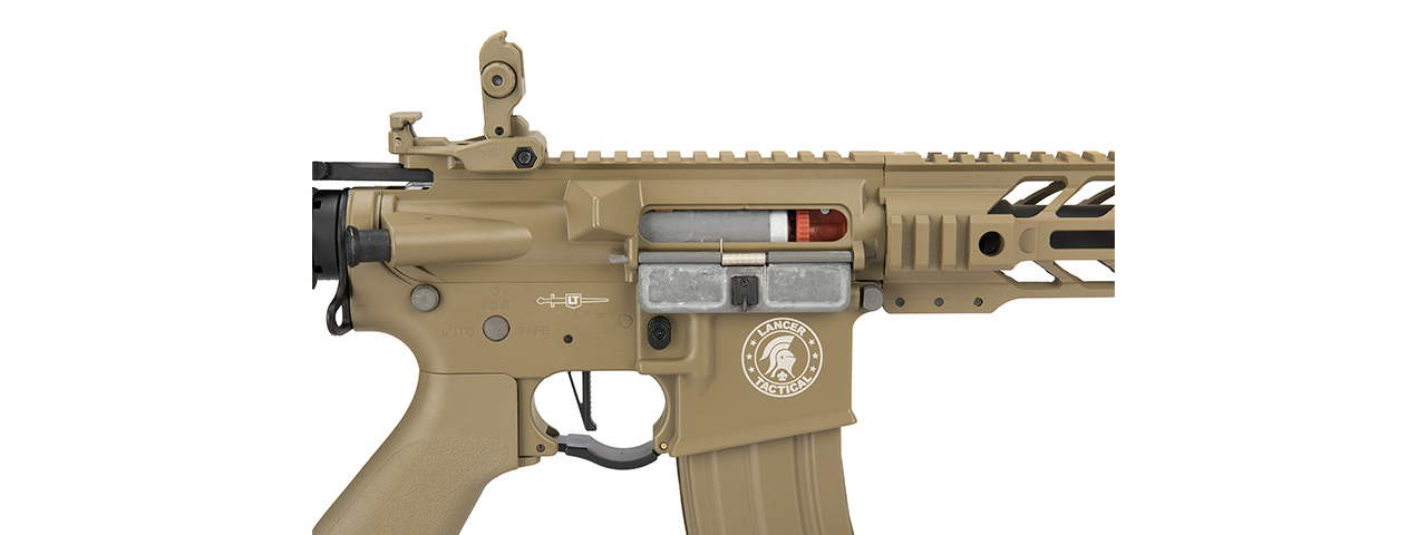 Lancer Tactical Proline Enforcer Battle Hawk 14" M4 Airsoft Rifle (Color: Tan) - Click Image to Close