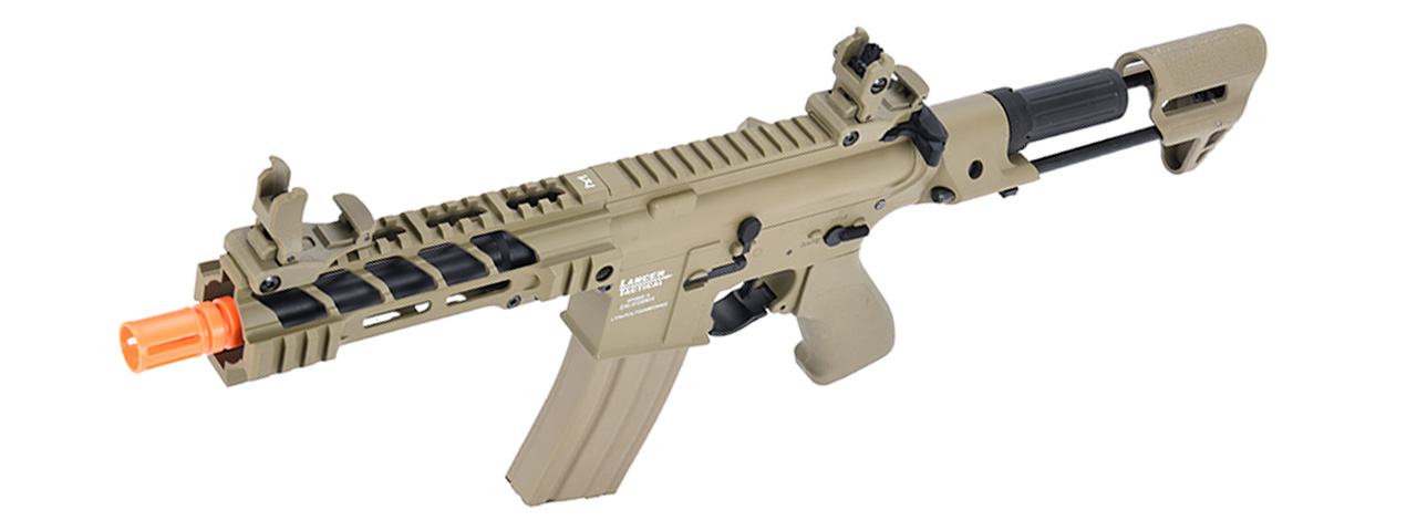 Lancer Tactical ProLine BATTLE HAWK PDW AEG [HIGH FPS] (TAN) - Click Image to Close