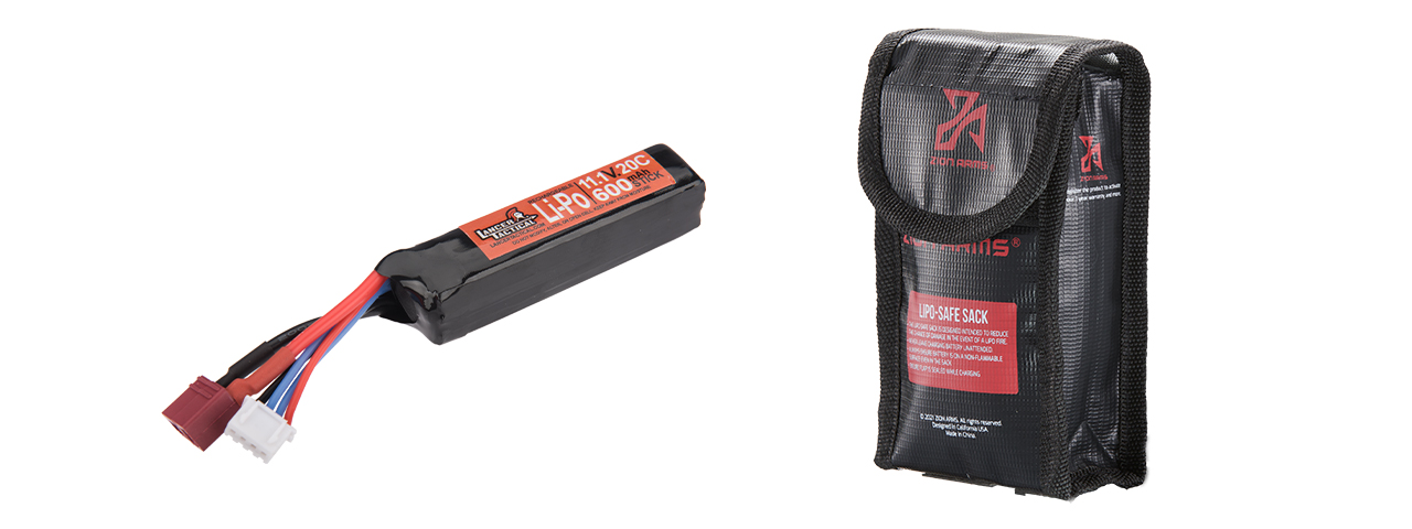 Lancer Tactical 11.1V 600mAh 20C PDW Stick LiPo Battery