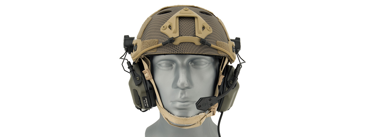 Earmor M32H MOD3 Tactical Communication Hearing Protector for FAST Helmet (FOLIAGE GREEN) - Click Image to Close