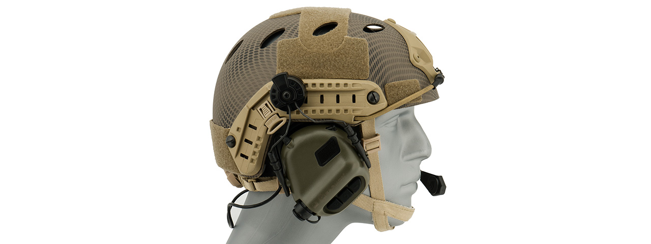 Earmor M32H MOD3 Tactical Communication Hearing Protector for FAST Helmet (FOLIAGE GREEN) - Click Image to Close