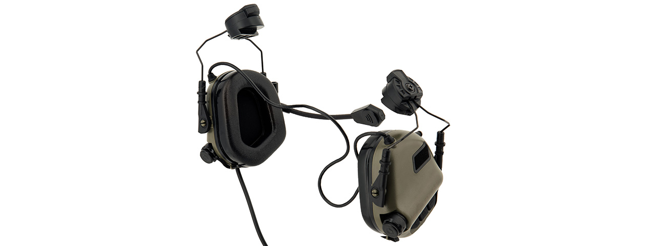 Earmor M32H MOD3 Tactical Communication Hearing Protector for FAST Helmet (FOLIAGE GREEN)