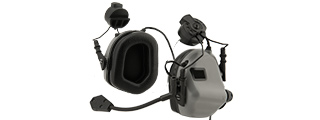 Earmor M32H MOD3 Tactical Communication Hearing Protector for FAST Helmet (GRAY)