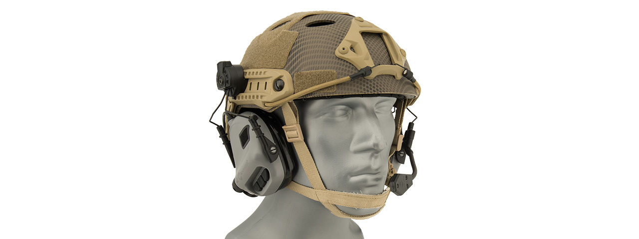 Earmor M32H MOD3 Tactical Communication Hearing Protector for FAST Helmet (GRAY) - Click Image to Close