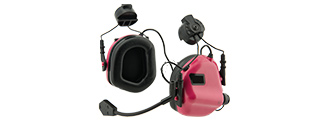 Earmor M32H MOD3 Tactical Communication Hearing Protector for FAST Helmet (PINK)