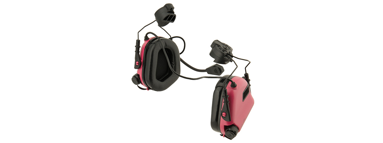 Earmor M32H MOD3 Tactical Communication Hearing Protector for FAST Helmet (PINK)