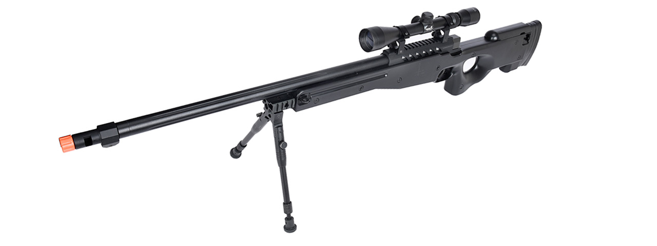 WellFire MB15 L96 Bolt Action Airsoft Sniper Rifle w/ Scope & Bipod (BLACK)