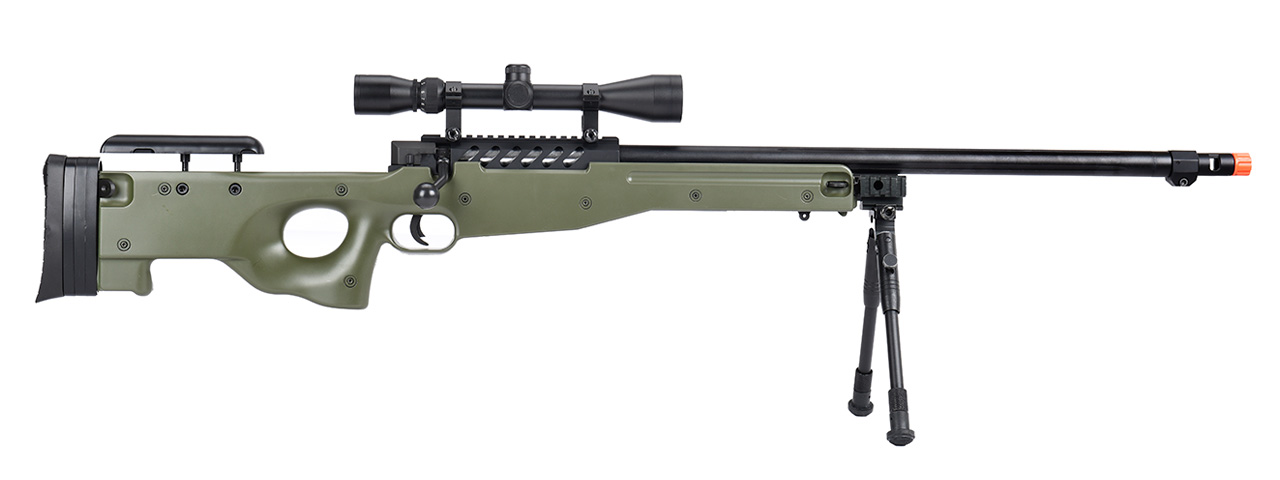 WellFire MB15 L96 Bolt Action Airsoft Sniper Rifle w/ Scope & Bipod (OD GREEN)