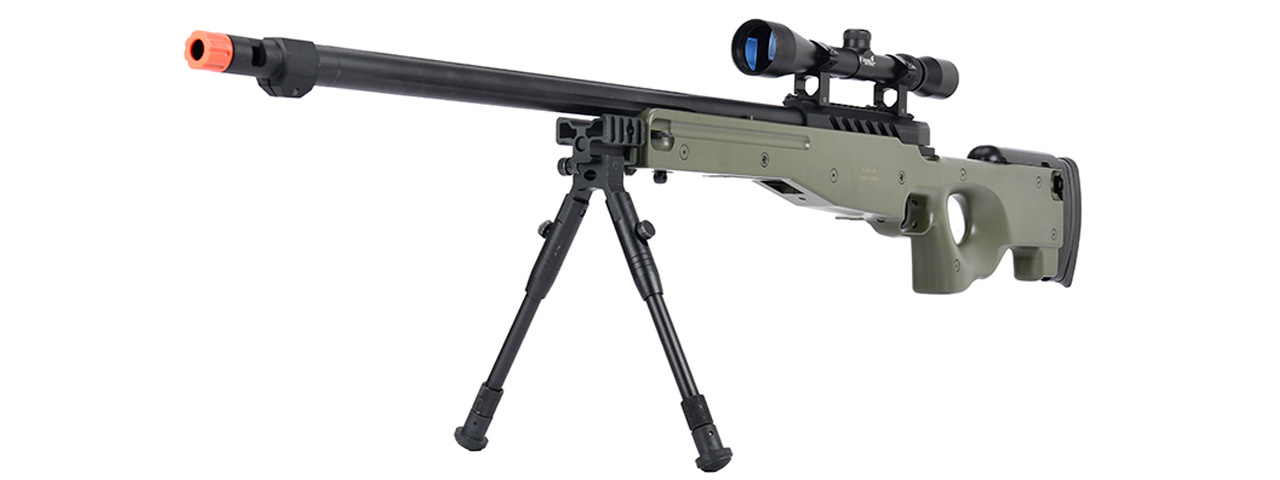 WellFire MB15 L96 Bolt Action Airsoft Sniper Rifle w/ Scope & Bipod (OD GREEN)