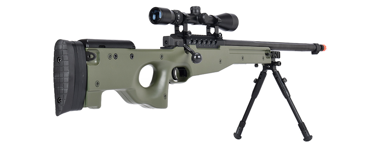 WellFire MB15 L96 Bolt Action Airsoft Sniper Rifle w/ Scope & Bipod (OD GREEN) - Click Image to Close