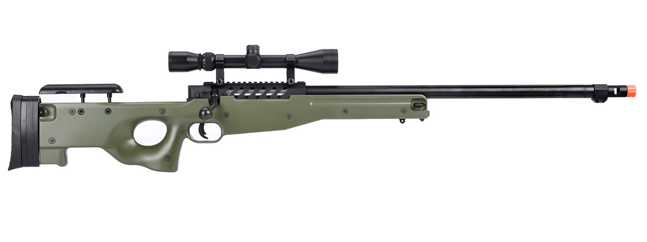 WellFire MB15 L96 Bolt Action Airsoft Sniper Rifle w/ Scope (OD GREEN) - Click Image to Close