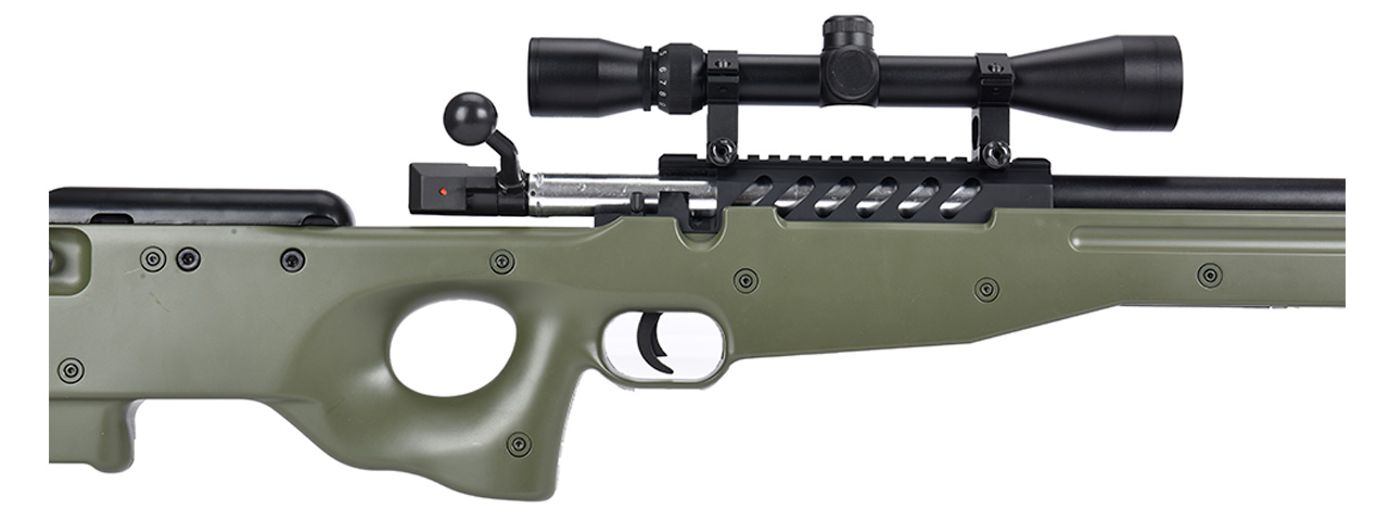WellFire MB15 L96 Bolt Action Airsoft Sniper Rifle w/ Scope (OD GREEN) - Click Image to Close