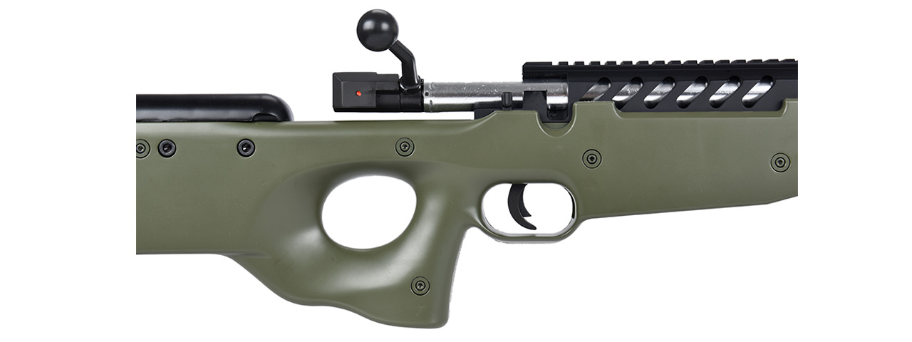 WellFire MB15 L96 Bolt Action Airsoft Sniper Rifle w/ Bipod (OD GREEN) - Click Image to Close