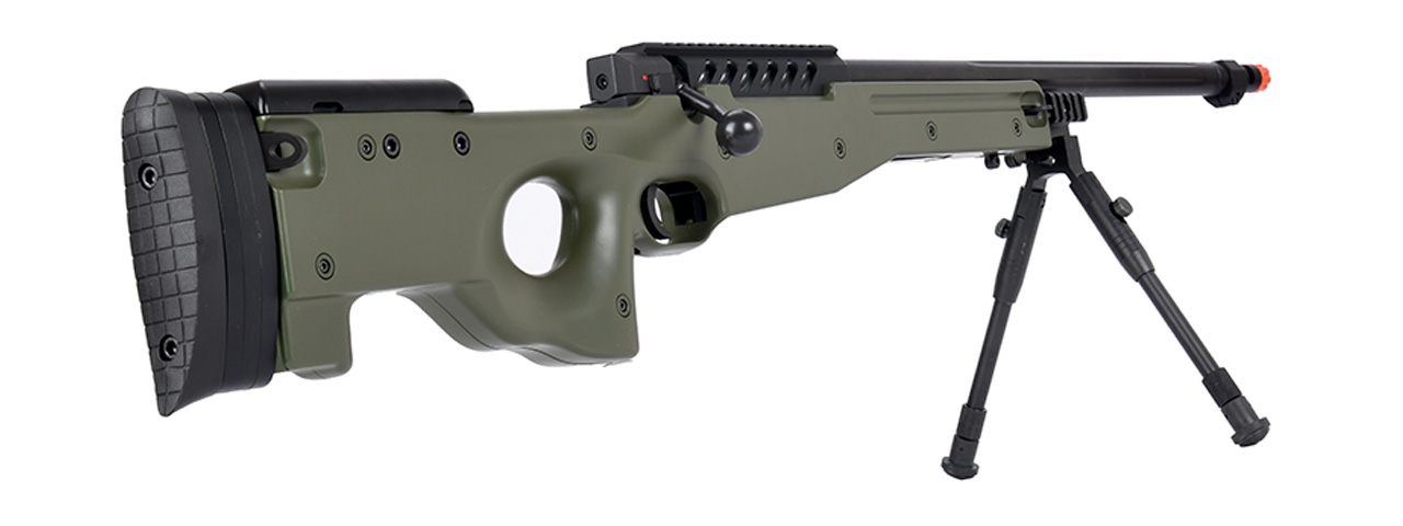 WellFire MB15 L96 Bolt Action Airsoft Sniper Rifle w/ Bipod (OD GREEN) - Click Image to Close