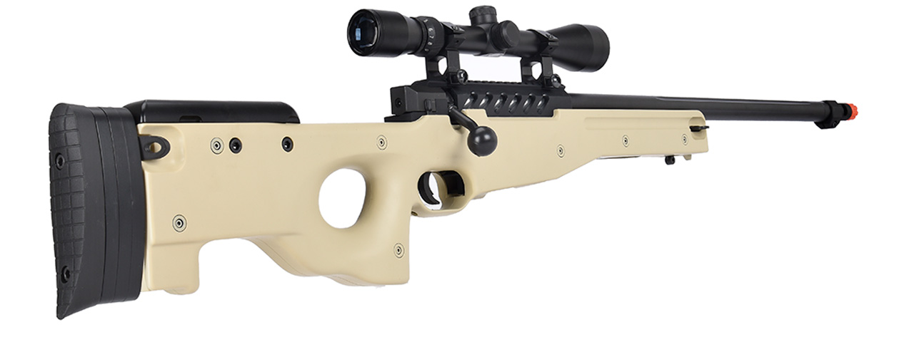 WellFire MB15 L96 Bolt Action Airsoft Sniper Rifle w/ Scope (TAN) - Click Image to Close