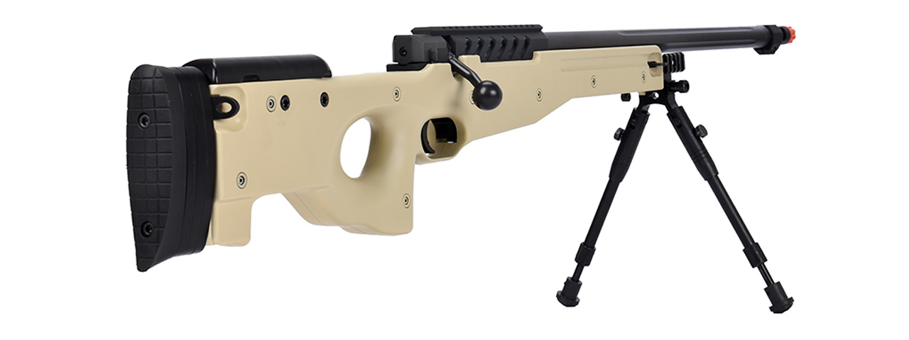 WellFire MB15 L96 Bolt Action Airsoft Sniper Rifle w/ Bipod (TAN)