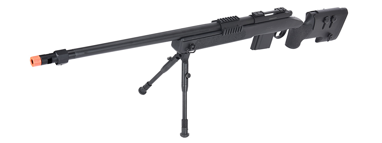 WellFire MB4416 M40A3 Bolt Action Sniper Rifle w/ Bipod (BLACK) - Click Image to Close