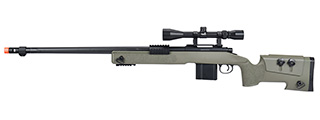 WellFire MB4416 M40A3 Bolt Action Sniper Rifle w/ Scope (OD GREEN)