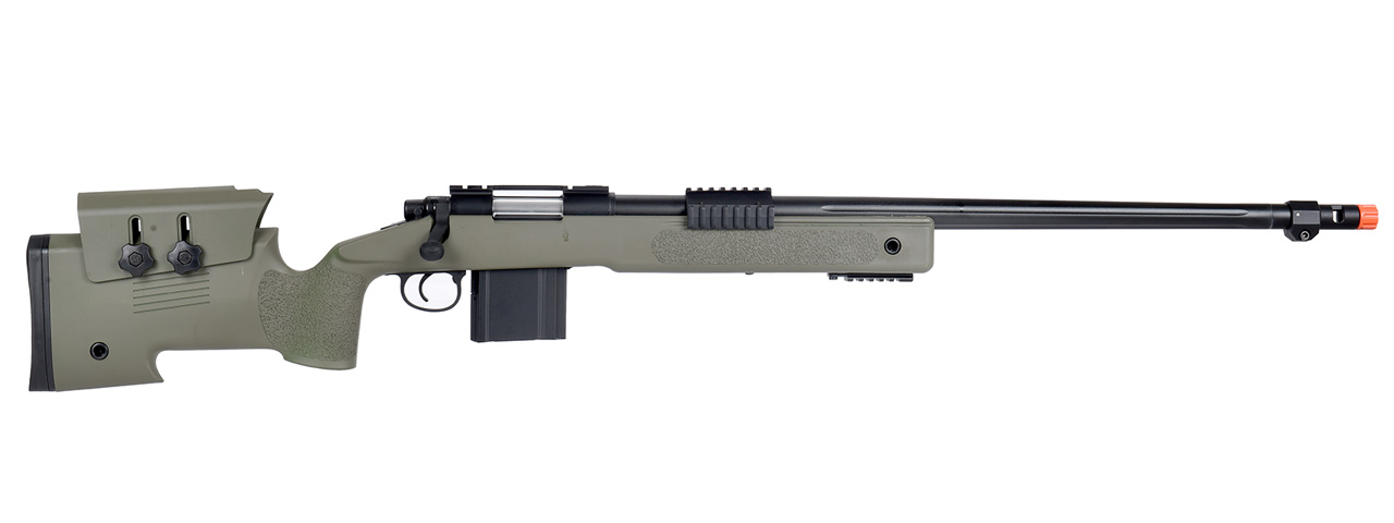 WellFire MB4416 M40A3 Bolt Action Airsoft Sniper Rifle (OD GREEN) - Click Image to Close