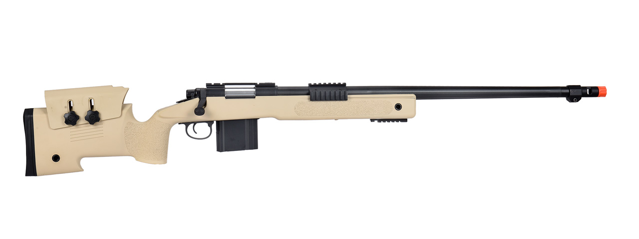 WellFire MB4416 M40A3 Bolt Action Airsoft Sniper Rifle (TAN)