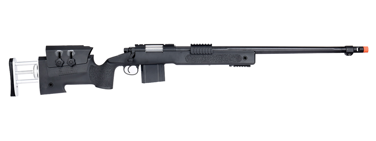 WellFire MB4417 M40A3 Bolt Action Airsoft Sniper Rifle (BLACK) - Click Image to Close
