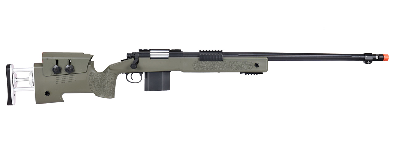 WellFire MB4417 M40A3 Bolt Action Airsoft Sniper Rifle (OD GREEN)