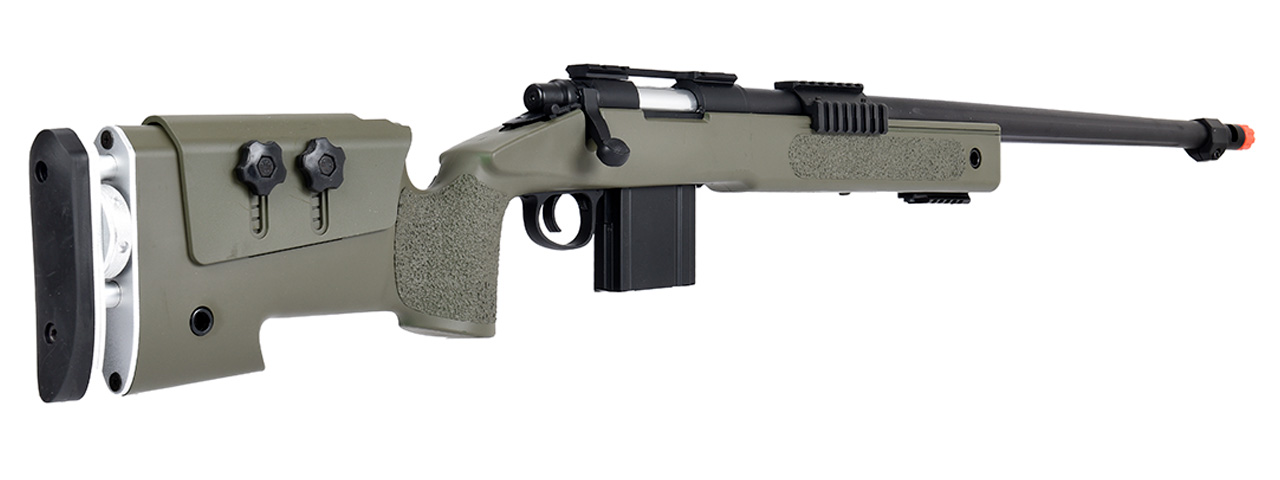 WellFire MB4417 M40A3 Bolt Action Airsoft Sniper Rifle (OD GREEN) - Click Image to Close