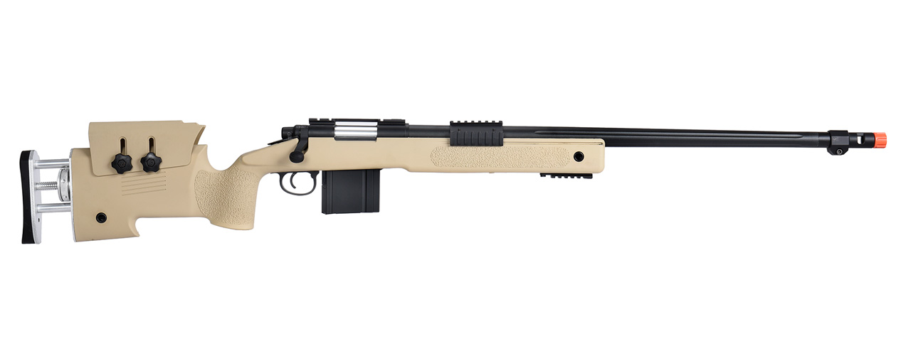 WellFire MB4417 M40A3 Bolt Action Airsoft Sniper Rifle (TAN)