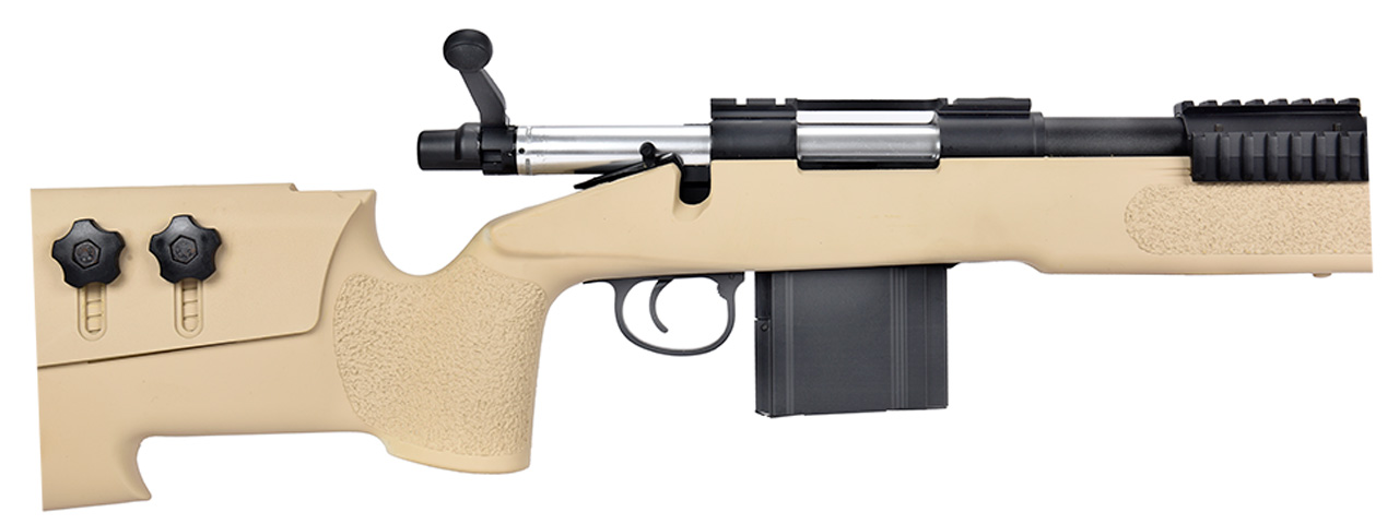 WellFire MB4417 M40A3 Bolt Action Airsoft Sniper Rifle (TAN) - Click Image to Close