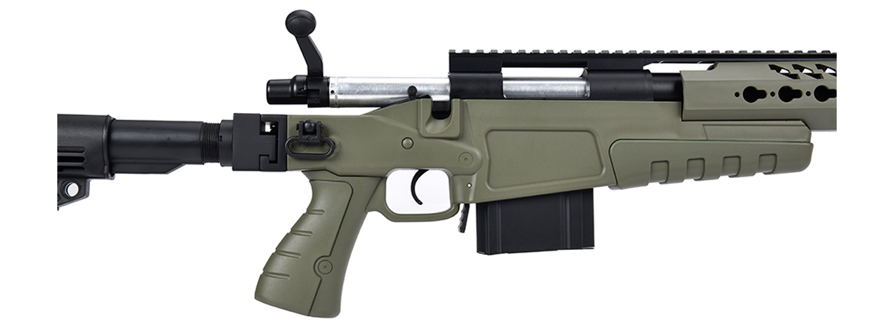 WellFire MB4418-1 Bolt Action Airsoft Sniper Rifle (OD GREEN) - Click Image to Close