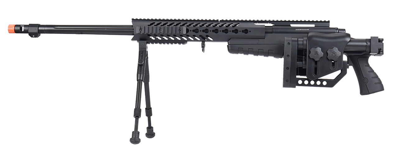 WellFire MB4418-2 Bolt Action Airsoft Sniper Rifle w/ Bipod (BLACK)