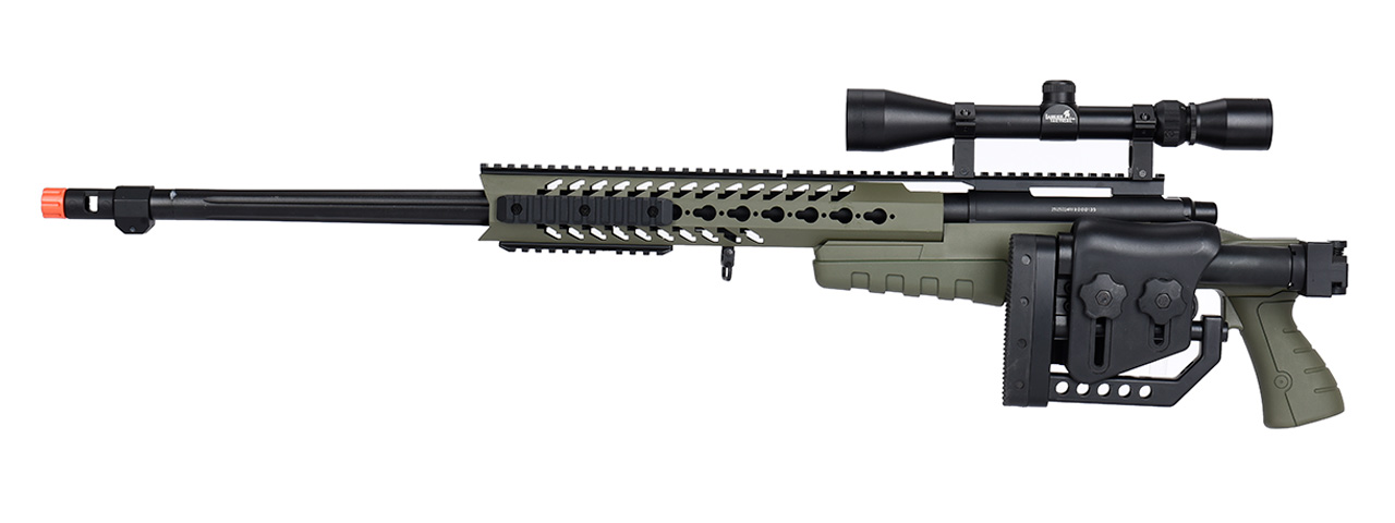 WellFire MB4418-2 Bolt Action Airsoft Sniper Rifle w/ Scope (OD GREEN) - Click Image to Close